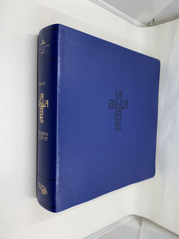RVR 1960 Biblia QR Principios Para Vivir Imitación Piel Azul - Gene A. Getz - Imagen 3
