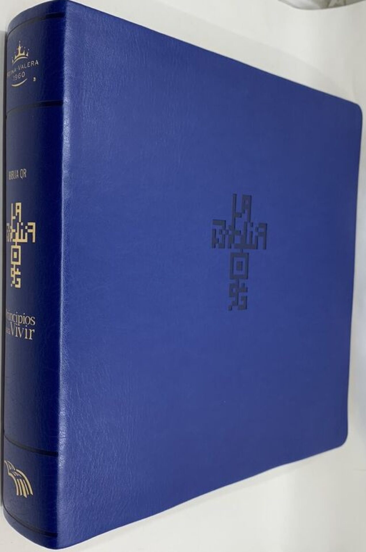 RVR 1960 Biblia QR Principios Para Vivir Imitación Piel Azul - Gene A. Getz