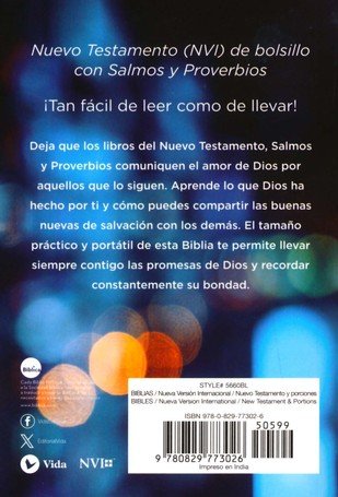NVI, Nuevo Testamento De Bolsillo, Con Salmos Y Proverbios, Revisión 2022, Tapa Blanda Luces Brillantes - Imagen 9
