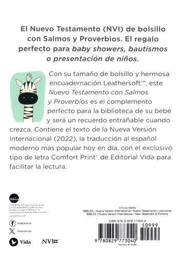 NVI, Nuevo Testamento De Bolsillo, con Salmos y Proverbios, Tapa Blanda, Blanco - Imagen 10