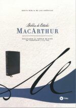 NBLA Biblia de Estudio MacArthur Piel Negro Interior a dos colores