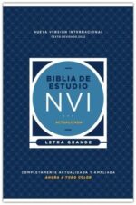 NVI, Biblia de Estudio Actualizada, Revisión 2022, Letra Grande, Tapa Dura, Interior A Color, Palabras de Jesús en Rojo, Comfort Print