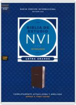 Alternative view of NVI, Biblia De Estudio Actualizada, Revisión 2022, Imitación Piel, Café, Letra Grande, Interior A Color, Palabras De Jesús En Rojo, Con Índice, Comfort Print