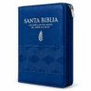 Biblia con Cierre Letra Gigante RV1960, Imi Piel Azul con Indice